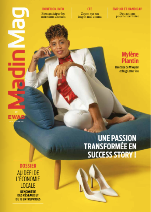 Mylène Plantin, Directrice de M'Repair, en couverture du Madinmag novembre 2024