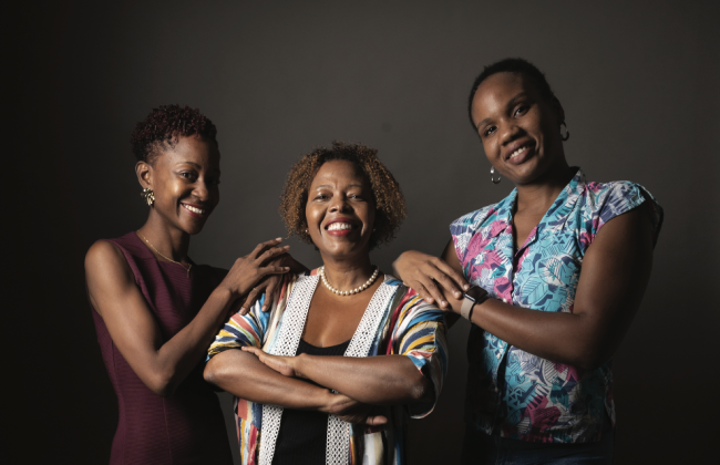 Audrey Pastel, Catherine Salomon et Diana Benuffe, membres du bureau de l’association ADJC Martinique. © Jean-Albert Coopmann