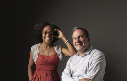 Grégory Demaret, trésorier général de l’association AITF et Doris Joseph MarieLuce, présidente de la délégation Martinique. © Jean-Albert Coopmann